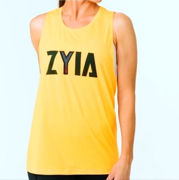 ZYIA Active Bengal Tank Oversized Sz S Neon Orange - Picture 2 of 6